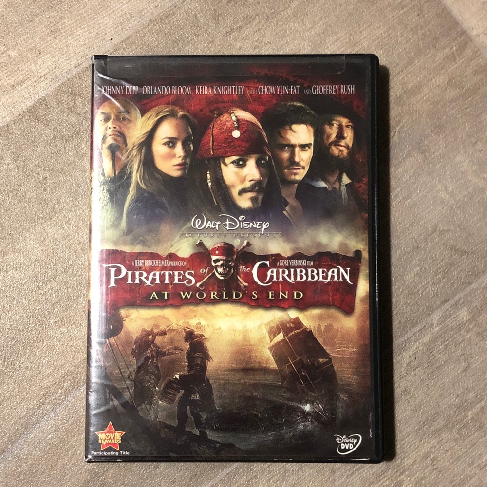 Disney's Pirates of the Caribbean DVD with Red and Black Cover
